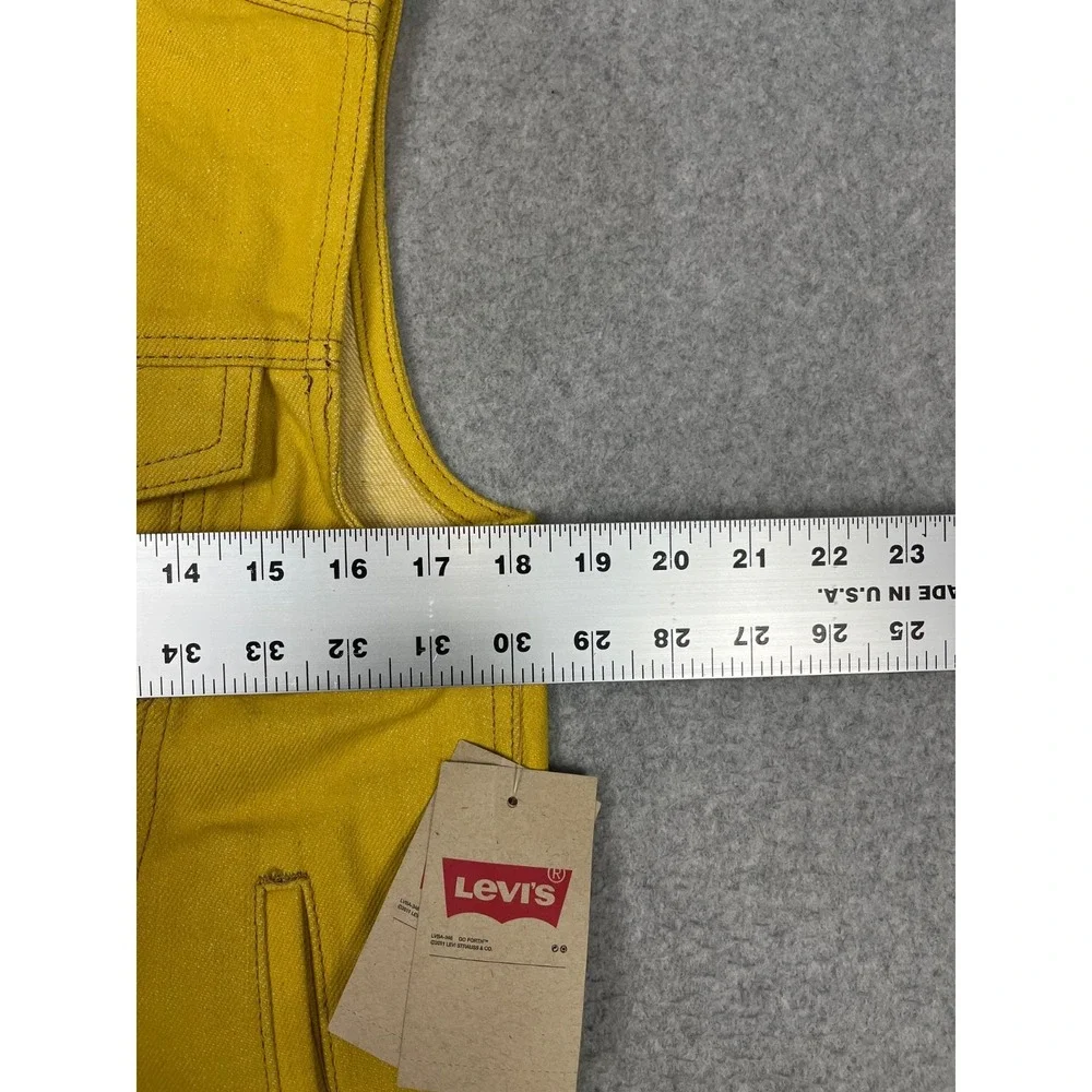 Levis‎ Denim Vest Girls L 12-13 yrs Yellow Sleeveless Button Up Cowgirl NWT